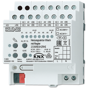 Jung 2336REGHZRHE KNX регулятор отопления, 6 каналов с регулятором
