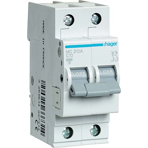 Автомат Hager C13А / 2 пол / MC213A