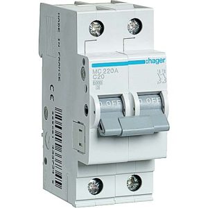 Автомат Hager C20А / 2 пол / MC220A