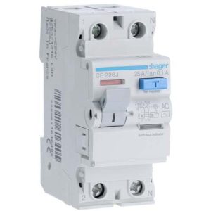 УЗО Hager / 25A / 100mA / AC-тип / 2 пол. / CE226J