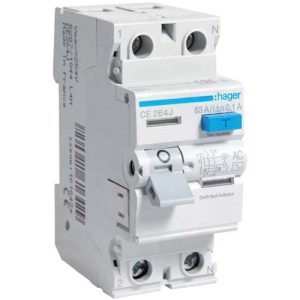 УЗО Hager / 63A / 100mA / AC-тип / 2 пол. / CE264J