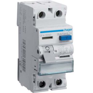 УЗО Hager / 25A / 300mA / A-тип / 2 пол. / CFA225D