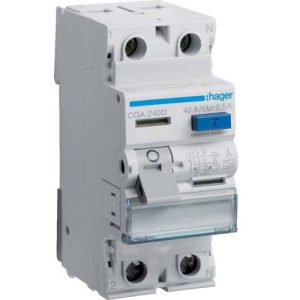 УЗО Hager / 40A / 500mA / A-тип / 2 пол. / CGA240D