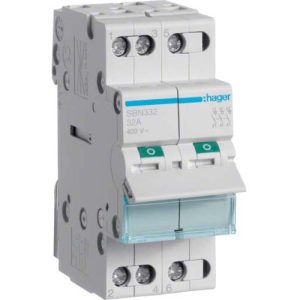 Рубильник / 3 пол / 32A / 2 мод / Hager / SBN332