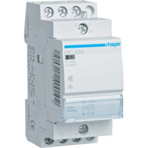 Контактор Hager / 230V AC / 25A / 3НО / 2 мод / малошумный / ESC325S