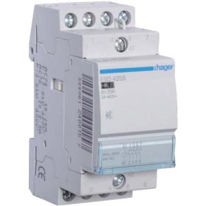 Контактор Hager / 24V AC / 25A / 4НО / 2 мод / малошумный / ESD425S