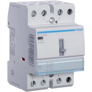 Контактор Hager / 230V AC / 40A / 3НО / 3 мод / с ручным управлением / ETC340